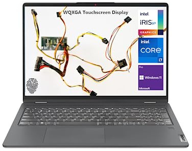 Lenovo Flex Business 2.5K 16 2-in-1 Laptop, Touchscreen Display, Intel Core i7-1255U Processor, 16GB RAM, 512GB SSD, Backlit KB, FP Reader, SD Card Reader, Wi-Fi 6, Windows 11 Pro, Grey