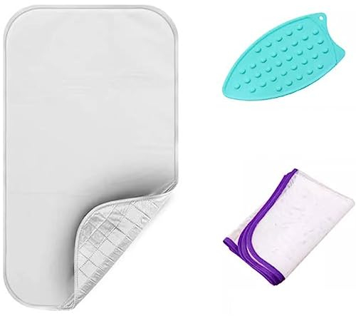 NILZA Manta De Planchar Portátil Almohadilla De Planchado, 80x70cm 120x55cm, Alfombrilla De Planchar para Lavadora Secadora Mesa De Encimera Pequeña Tabla De Planchar (Color : B, Size : 140x80cm/55x