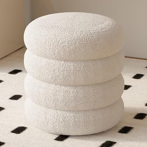 DELURA Schminktisch Stuhl, Ottomane, Schminkhocker for Schminkzimmer, Gepolsterter Sitz, Fußstütze Hocker, Schminkhocker for Schminkzimmer, Wohnzimmer, Schlafzimmer (Color : A)