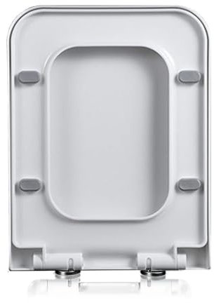 Wttfc Toilettendeckel Eckig Form WC Sitz Mit Absenkautomatik, Klodeckel Mit Quick Release Funktion Für Einfache Montage & Reinigung, Antibakteriell Klobrille,04F