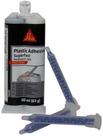 Sika - SikaForce-302, adhesivo 2K para, por ejemplo, plástico, 50 ml, negro