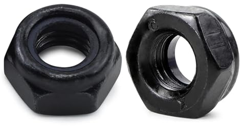 Aqxypas Sechskant-Nylon-Sicherungsmutter M2 M2,5 M3 M4 M5 M6 M8 M10 M12 M14 M16 M20 M24 Edelstahl-Kohlenstoffstahl-Sicherungsmutter DIN985 (Color : Carbon steel, Size : M6 30pcs)