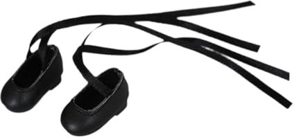 BJD Puppe Mode Schuhe für 1:6 Puppenfiguren mit Riemen, Schwarz