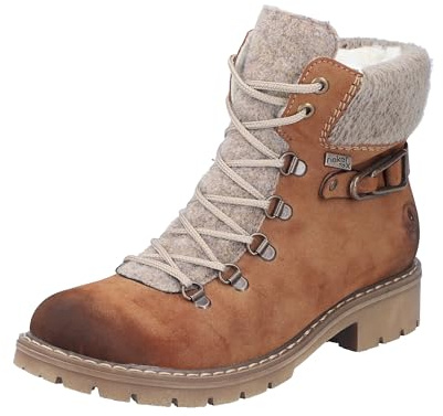Rieker Y9131, Stivali Stringati Donna, Marrone, 41 EU