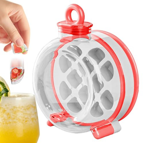 Bouteille de glace 2 en 1, 15,9 x 12 x 7 cm avec moule à glace intégré, outil d'hydratation de cuisine étanche et congelable pour soulager les températures chaudes, pique-nique en plein air