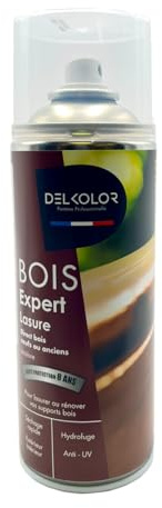 DELKOLOR - Delkolor Lasure Bois 400ml – Protection et Finition Durable - Conditionnement 400ml, Couleur INCOLORE