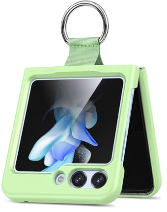 ILING Case for Samsung Galaxy Z Flip 7 5G (Z Flip7 5G), Lightweight and Non Slip Protective Hard PC Shockproof Ultra-thin Matte Phone Cover with Ring (Light Green)