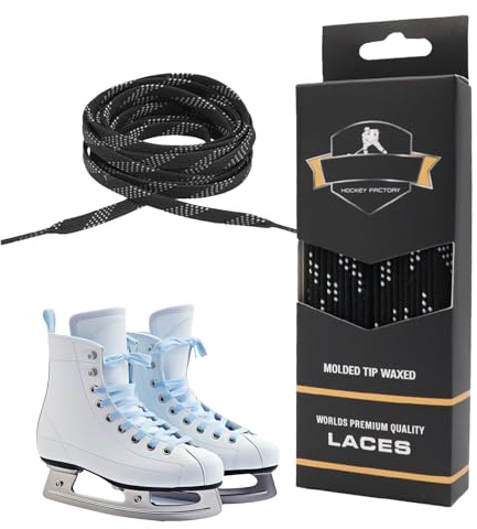 Genérico Hockey skate bågar - 84 tum vävda fibervaxade hållbara starka | justerbara tightening replacement shoelaces för isrullskridskor prestanda sport träning redskap män kvinnor barn