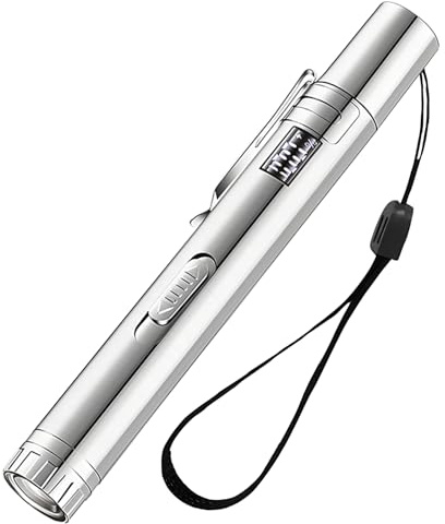 COWGOLDCHILD Puntero interactivo de juguete para gatos con luces LED LCD eléctrico USB recargable para gatos, juguete de ejercicio, accesorios para gatitos (1, plata)