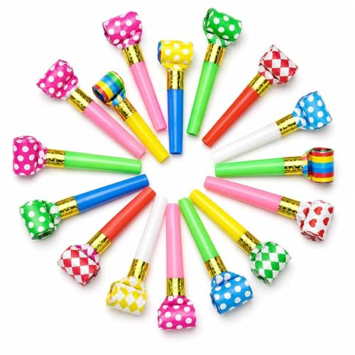 50PCS Party Blowers, Candy Colour Party Poppers Party Bag Filler