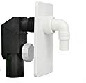 SIFONE LAVATRICE AD INCASSO A MURO IN PVC pwc