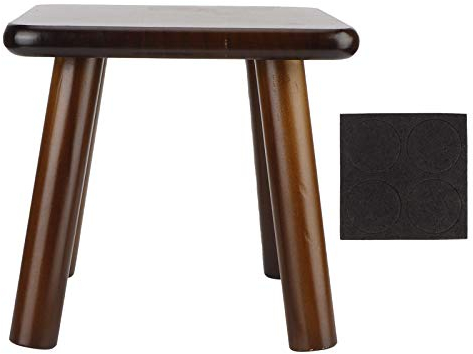 Cikonielf Mehrzweckhaushalt Holzhocker Niedliche kleine Bank Kindersitz DIY Möbel Hocker für Wohnzimmer Badezimmer Massive Kiefer Tritthocker Holz Kinder Töpfchen(Quadratischer Hocker Nussbaum)