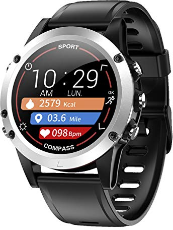 Atlanta Fitnesstracker mit Herzfrequenz Puls Blutdruck Messung Kompass Schlaf Schrittzahl Farbdisplay Smartwatch Armband Uhr - 9714/7