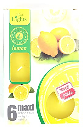 Anti-Insekten Teelichter MAXI Lemon Kerzen Teelicht Duftkerzen