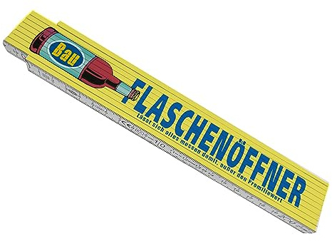 Bau Flaschenöffner Meterstab aus Holz zum Thema Bier trinken schöner Zollstock als Geschenk für Heimwerker die Flaschenöffner mögen