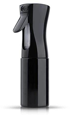 TANSHINE Spray Bottle Water Hair Mister Spray Bottle for Hair Plant Fine Mist Spray Bottle Cleaning Alcohol Misting Bottle Empty 6.8oz/200ml(Black) (UKMiS004Bl0S)