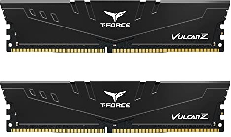 TEAMGROUP T-Force Vulcan Z DDR4 16GB Kit (2x8GB) 3200MHz (PC4-25600) CL16 Módulo de memoria de escritorio Ram negro TLZBD416G3200HC16FDC01