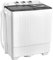 COSTWAY Twin Tub Washing Machine, 4.5KG/6KG/8.5KG Total Capacity Portable Laundry Washer Spin Dryer with Timing Function & Drain Pump for Apartment Dorms Camping (Black+White, 6.5kg Washer+2kg Dryer)