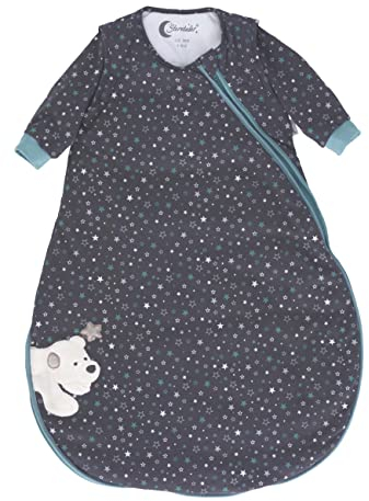 Sterntaler Baby Unisex Schlafsack Baby Schlafsack Langarm 90cm Eisbär Elia - Schlupfsack Baby, Pucksack Baby, Strampelsack - braun, 90cm