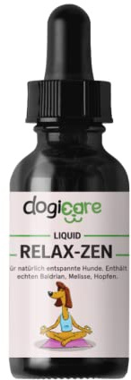 Beruhigungsmittel für Hunde - RELAX-ZEN Liquid-Tropfen 50ml - Baldrian, Melisse, Hopfen - Entspannung & innere Ruhe, Anti-Stress für Angsthunde, Beruhigung bei Silvester, Autofahren, Urlaub & Alltag