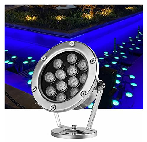 LGJEGD Teichbeleuchtung Unterwasser 12V/24V/85-265V Spannung IP68 Wasserdichte flexible Winkelschraube Oberflächenmontage Unterwasser-LED-Leuchten (Color : Red, Size : 12V)