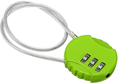PATIKIL 11.8 1Pack Klein Kombination Sperre 3 Ziffer Reisegepäck Vorhangschloss für Turnhalle Schließfach Sport Schrank Werkzeugbox Tor Etui Grün