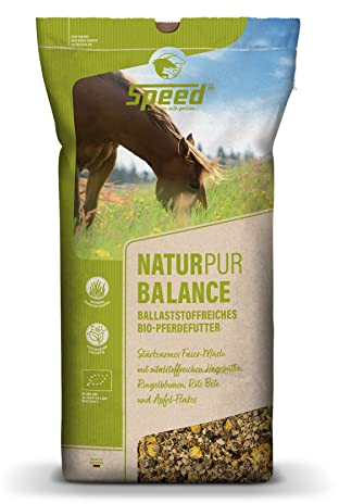 Speed NATUREPUR Balance, 1x20 kg Bio-Pferdefutter, ballaststofffreich, melassefrei, zuckerreduziert, stärkearm, ideal für Pferde mit Stoffwechselstörungen