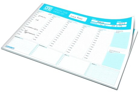 Blasetti - Planning Settimanale A3 da Tavolo - 60 Fogli 80gr - Planner
