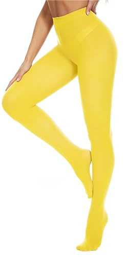 DUCMODA strumpbyxor dam halvmatt stretch 80 DEN stödstrumpbyxor gulaktiga S, gulaktig, S