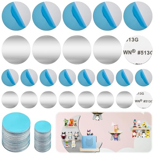 XSHAO® 200 STK Metallplättchen Selbstklebend, 15mm/ 25mm Metallplatte für Magnete Metallplättchen für Tonies für Toniefiguren/Magnete Handy Halterung