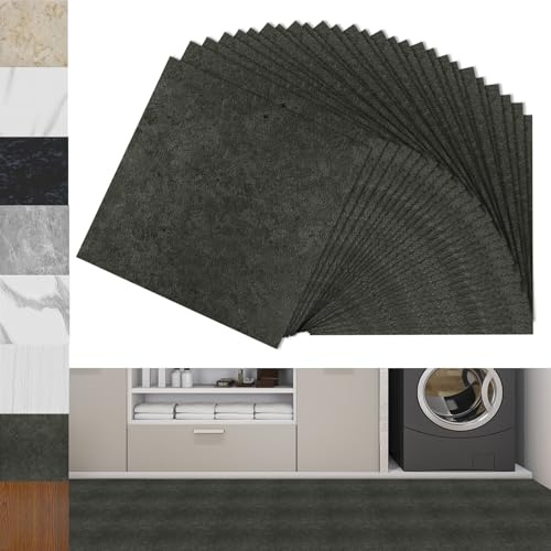 Froadp PVC-golvbeläggning självhäftande kakelplattor 30 x 30 cm kvadrat, kakelmönstrad, vinylgolv, golvplattor för vardagsrum, kök, balkong, halkfri, vattentät, golv, fliense (typ 8, 27 stycken – 2,51