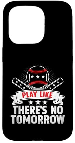 Coque pour iPhone 15 Pro Jouez comme il n'y a pas de tomorrow Catcher Pitcher Softball