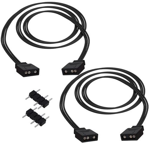 YARCHONN - Cable de extensión ARGB (5 V, 3 pines direccionables RGB para ventiladores LED ARGB - 1 m)