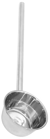 CLISPEED Mestolo in Acciaio Antiruggine Per Acqua Da Cucina Cucchiaio in Metallo Per Zuppa Utensile Resistente All Usura Manico Lungo Ergonomico Adatto Per Case Ristoranti e Hotel