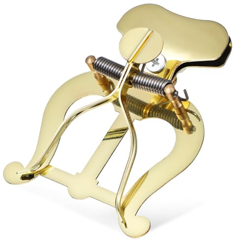 JEWEDECO Marschgabel für Posaune Flip Folder aus Langlebiger Legierung Sicherer Notenhalter mit Festem Griff Leicht und Tragbar Klassische Goldene Farbe für Blaskapellen und Musikproben