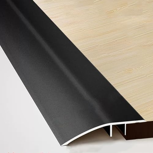 Übergangsleiste Türschwelle, Übergangsprofil Höhenausgleich, Ausgleichsprofil, Anpassungsprofil, Für Türschwelle Saugroboter(Black,90cm)