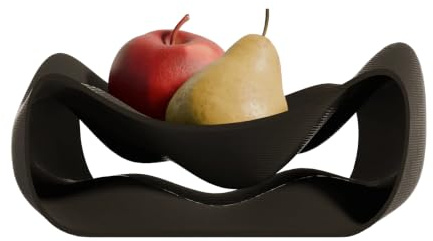 Fiastra Fano coupe à fruits Noir - coupe design sculpturale pour les fruits