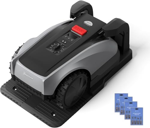 ECOVACS Goat O600 RTK Robot Cortacésped Sin Cables Perimetrales + 4 Kit de Cuchillas para Robot Cortacésped