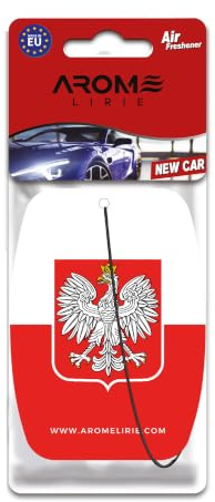 4x Polen Duftbaum - Auto Lufterfrischer Polska Flagge - Duft New Car - Auto Duftanhänger (Polen, New Car, 4er Set)