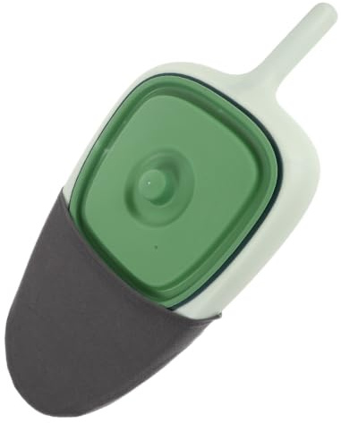 NOLITOY Bassin de Lit Horizontal avec Couvercle Détachable en Plastique Vert | Format 53x23x8,5 Cm, Poignée Intégrée et Corps sans Joint, Bordure Lisse