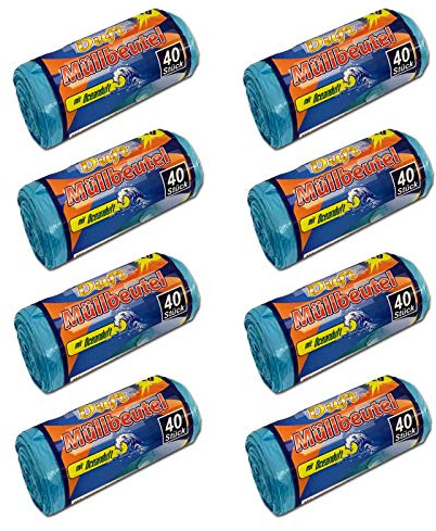 8 Rollen Duft Müllbeutel Ozean 10l Oceanduft Mülltüten Müllsäcke Abfallbeutel 10 Liter Müll Beutel Mit Zugband