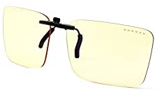 Gunnar Gaming- und Computerbrille - Clip On, Amber Linsen - Blaulichtfilter Brille, Premium Blaufilter, UV-Schutz,