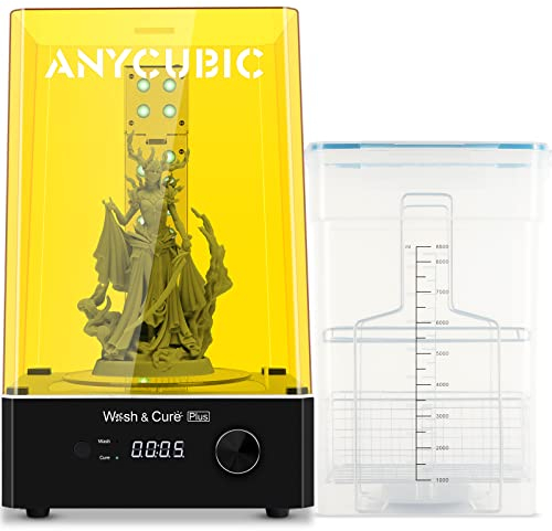 ANYCUBIC Wash and Cure 3 Plus für LCD/SLA/DLP Resin 3D Drucker, Dual-Layer-Design und IPA-Einsparung, 228x128x260 mm, für Photon Mono M5/M5s/M5s Pro/M7 Pro/X 6Ks/X2/Saturn Series