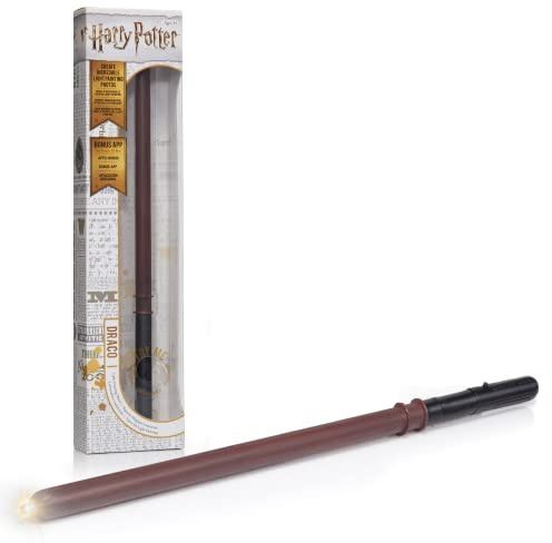 WOW! STUFF – Draco Malfoy Lumos trollstav lyser upp 14, Harry Potter officiella trollstavar och trollkarlsgåvor, leksaker och samlarföremål, rollspel och utklädningskostym tillbehör för fans, flickor