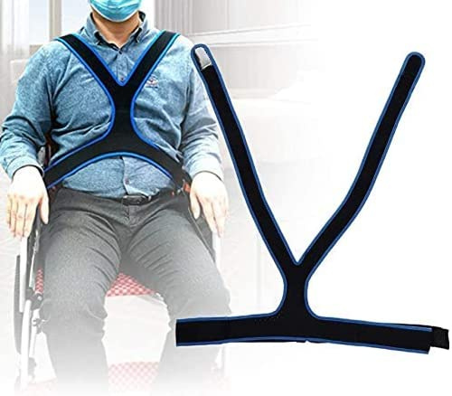 VOCA Cinturones de seguridad para silla de ruedas, correa antideslizante, elástica, transpirable, cinturón de fijación de seguridad, correa de cintura para personas mayores, postrados en cama,