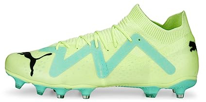 PUMA Framtida match Fg/Ag fotbollssko för män, Snabb gul Puma svart elektrisk pepparmynta, 42 EU