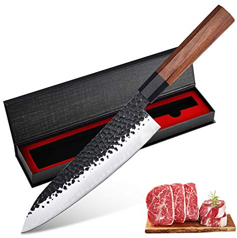 Kohiwa 8 inch Japanese Chef Knife Professional Kitchen Knife 3 Layers 9CR18MOVHigh Carbon Steel Blade Ultra Sharp Kitchen Meat Cutting Gyuto Chef Knife