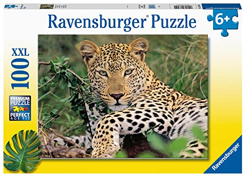 Ravensburger Puzzle VIO die Leopardin - 100 XXL Teile Puzzle ab 6 Jahre | 100 XXL Teile Puzzle, Kinderpuzzle ab 6 Jahre, Ravensburger Qualität