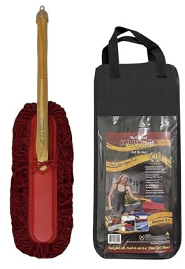 California Car Duster Heritage Edition 86242 Wischmopp mit Holzgriff und Baumwolle, Rot