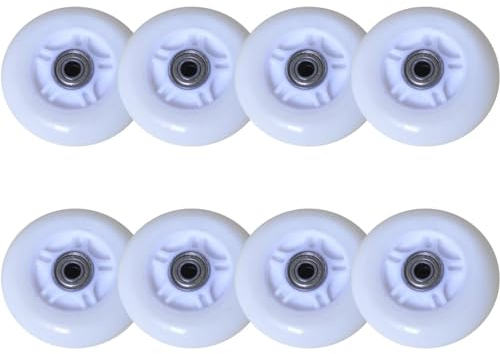 64 mm/70 mm/72 mm Inline-Skate-Rollen, Härte 82 A, für Outdoor-Inline-Hockey-Ersatzräder mit Lager, 8 Stück, 70 mm